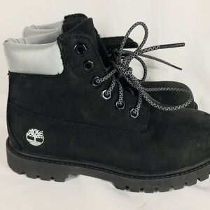Timberland Suede High Top Little Kids Boots Size 12 Black Gray waterproof